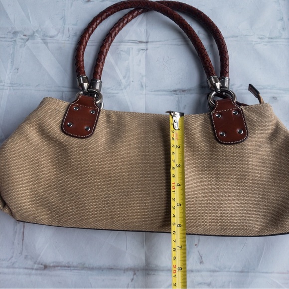 FOSSIL Shoulder Bag Purse with Woven Leather Straps - Picture 14 of 16